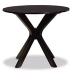 35 Kenji Table à manger ronde large en bois - Baxton Studio