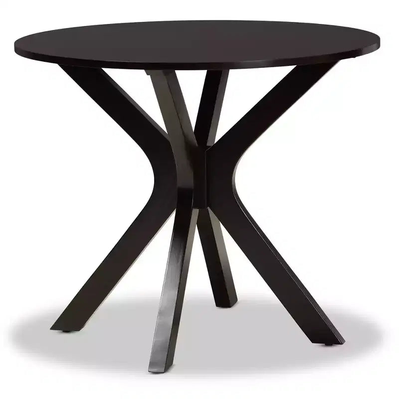 35 Kenji Wide Round Wood Dining Table - Baxton Studio
