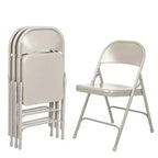 Lot de 4 chaises pliantes robustes tout acier - Hampden Furnishings