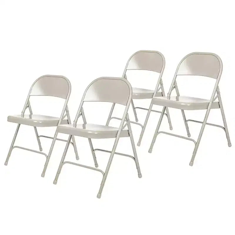 Lot de 4 chaises pliantes robustes tout acier - Hampden Furnishings