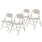 Lot de 4 chaises pliantes robustes tout acier - Hampden Furnishings