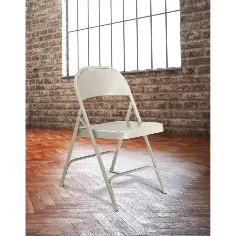 Lot de 4 chaises pliantes robustes tout acier - Hampden Furnishings