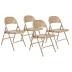 Lot de 4 chaises pliantes robustes tout acier - Hampden Furnishings