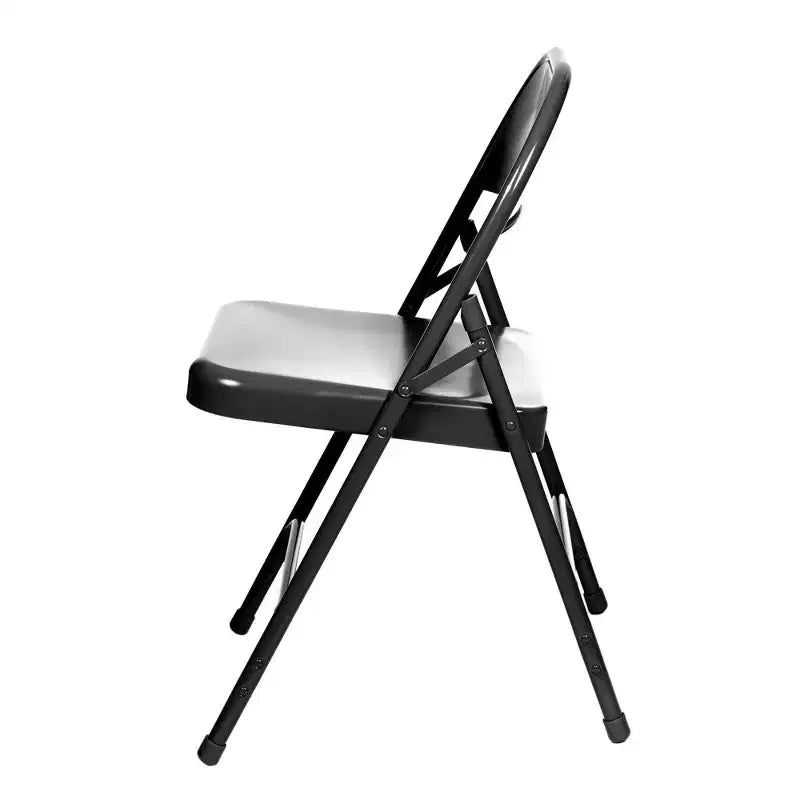 Lot de 4 chaises pliantes robustes tout acier - Hampden Furnishings