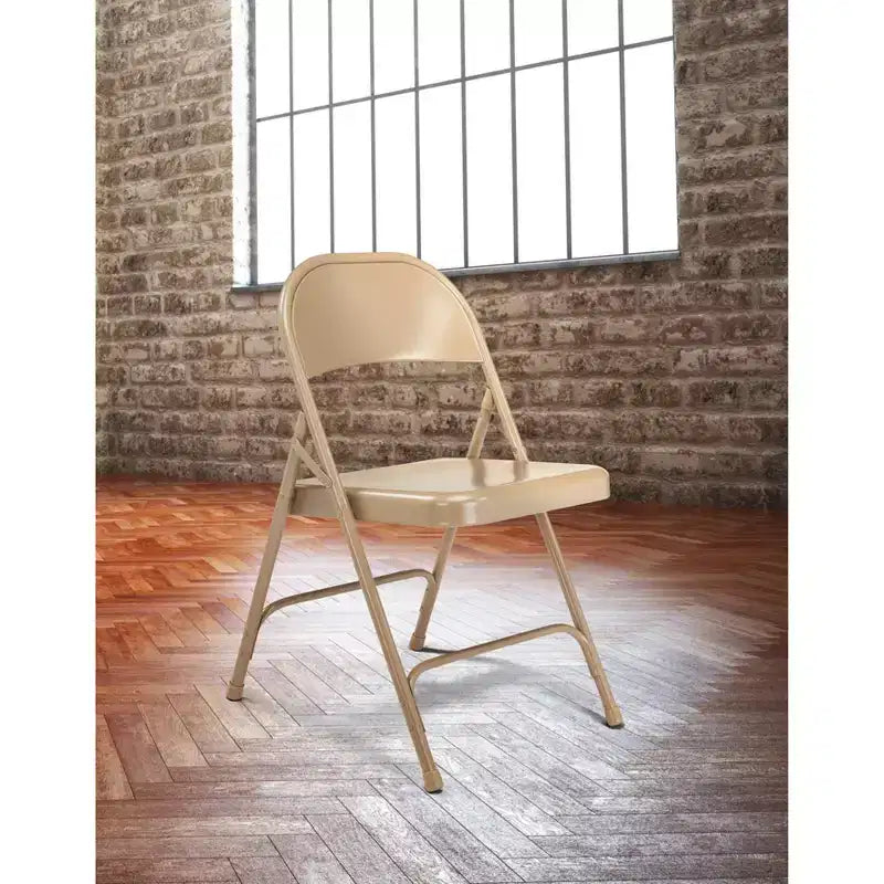Lot de 4 chaises pliantes robustes tout acier - Hampden Furnishings