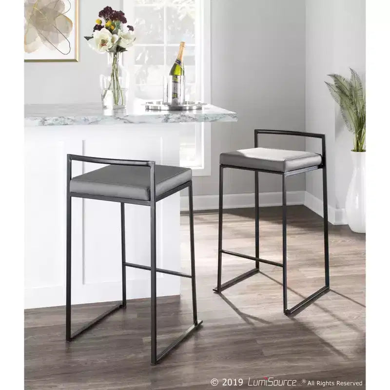 Lot de 2 tabourets de bar contemporains Fuji à hauteur de comptoir 26 po - LumiSource