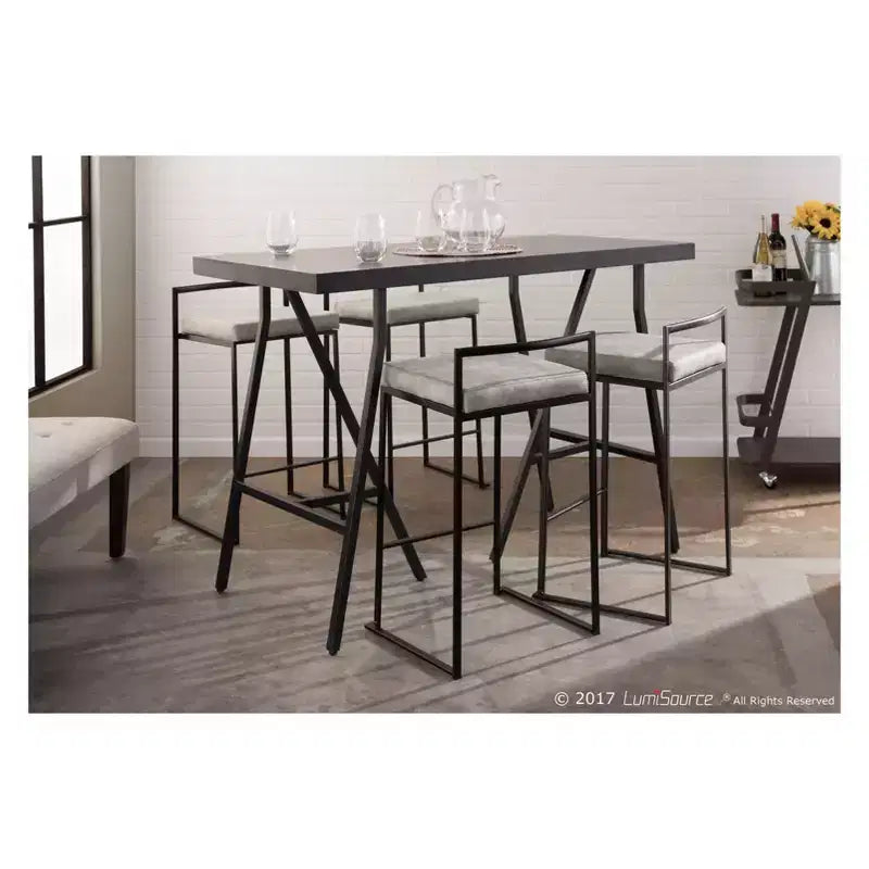 Lot de 2 tabourets de bar contemporains Fuji à hauteur de comptoir 26 po - LumiSource