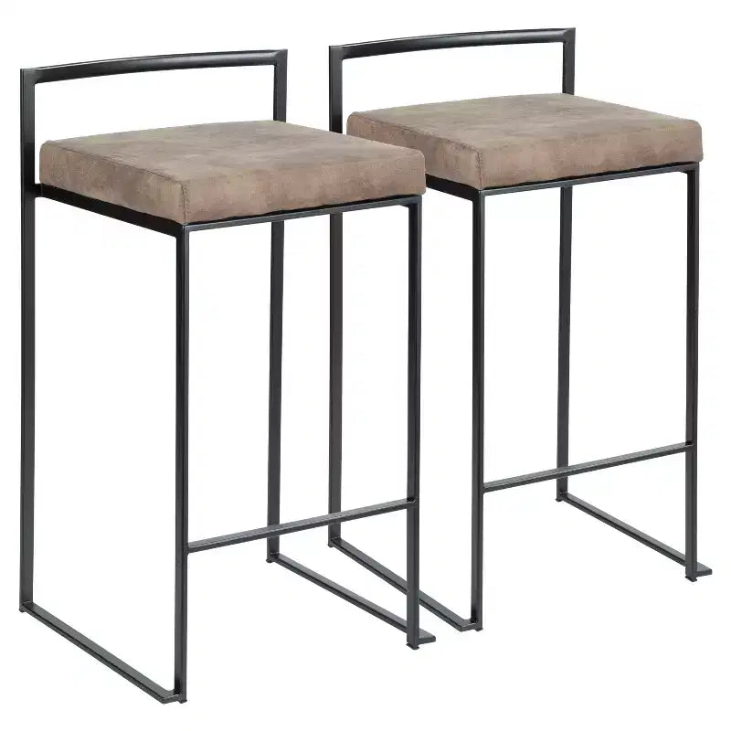 Lot de 2 tabourets de bar contemporains Fuji à hauteur de comptoir 26 po - LumiSource