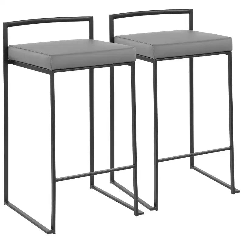 Lot de 2 tabourets de bar contemporains Fuji à hauteur de comptoir 26 po - LumiSource