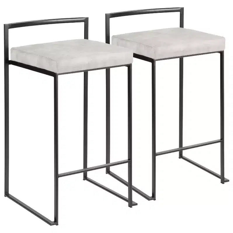 Lot de 2 tabourets de bar contemporains Fuji à hauteur de comptoir 26 po - LumiSource