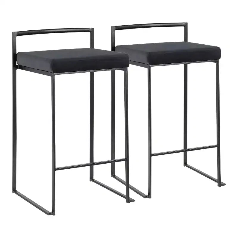 Lot de 2 tabourets de bar contemporains Fuji à hauteur de comptoir 26 po - LumiSource