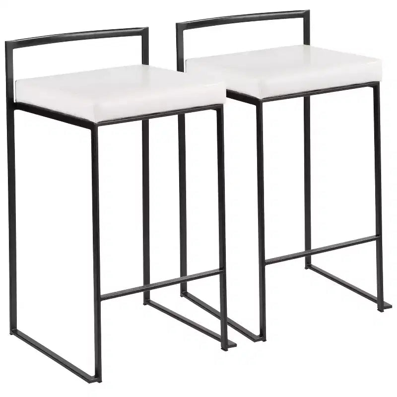 Lot de 2 tabourets de bar contemporains Fuji à hauteur de comptoir 26 po - LumiSource