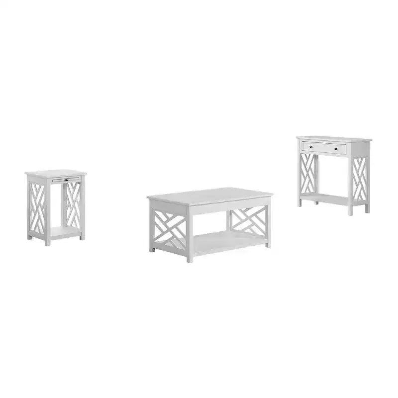36 Table basse Middlebury, table d'appoint avec plateau et console – Alaterre Furniture