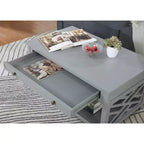 36 Table basse Middlebury, table d'appoint avec plateau et console – Alaterre Furniture