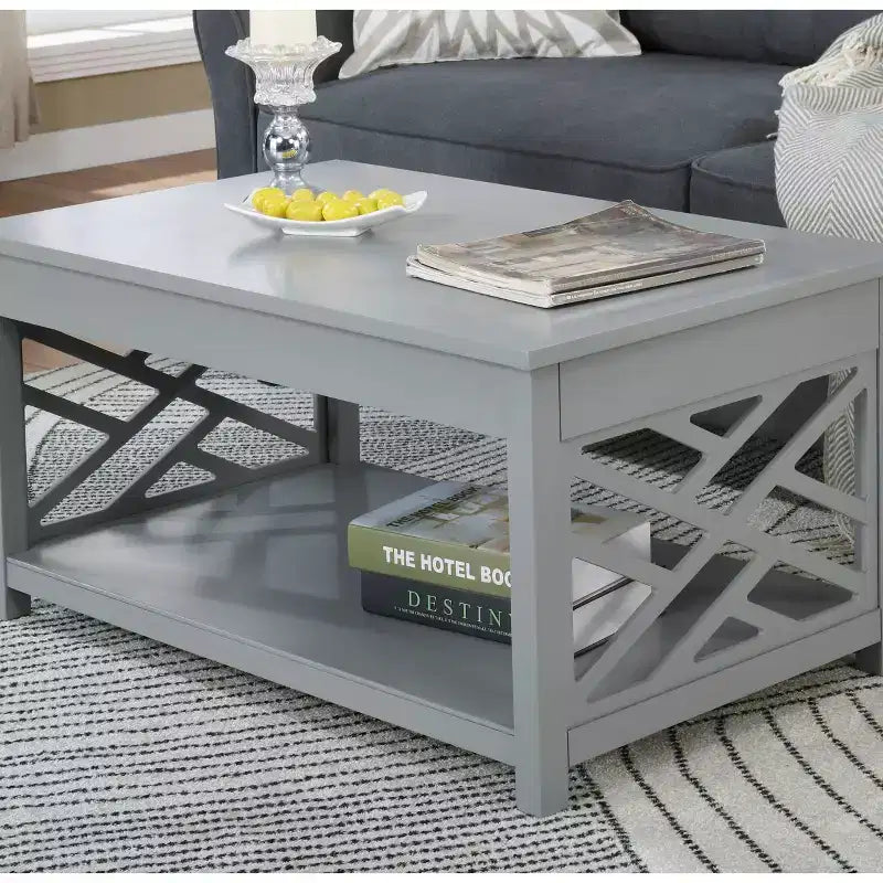 36 Table basse Middlebury, table d'appoint avec plateau et console – Alaterre Furniture