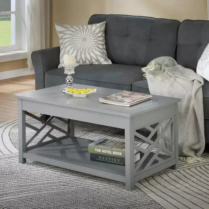 36 Table basse Middlebury, table d'appoint avec plateau et console – Alaterre Furniture