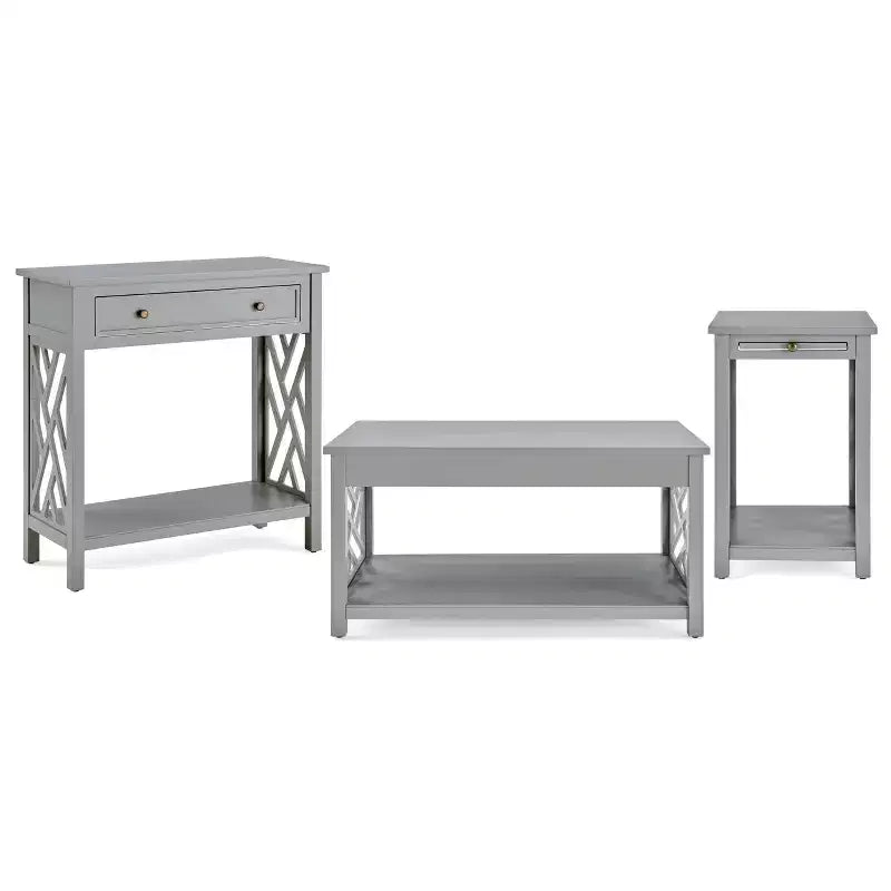 36 Table basse Middlebury, table d'appoint avec plateau et console – Alaterre Furniture