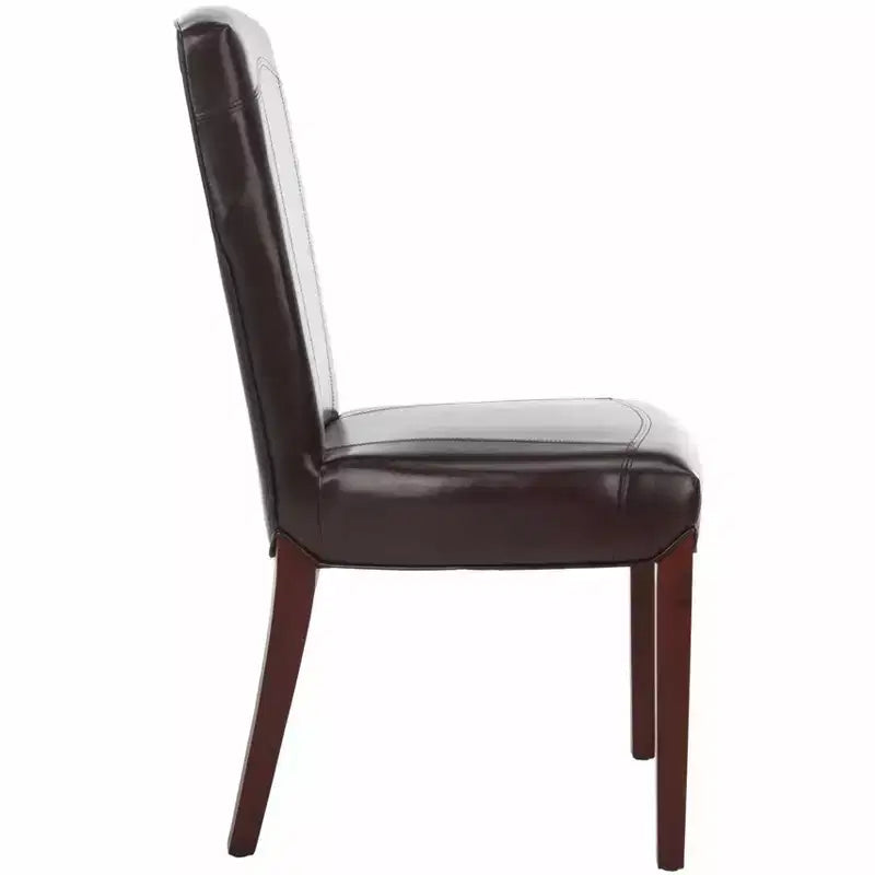 Chaise d'appoint en cuir Ken (lot de 2) - HUD8200 - Safavieh Couture