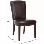 Chaise d'appoint en cuir Ken (lot de 2) - HUD8200 - Safavieh Couture
