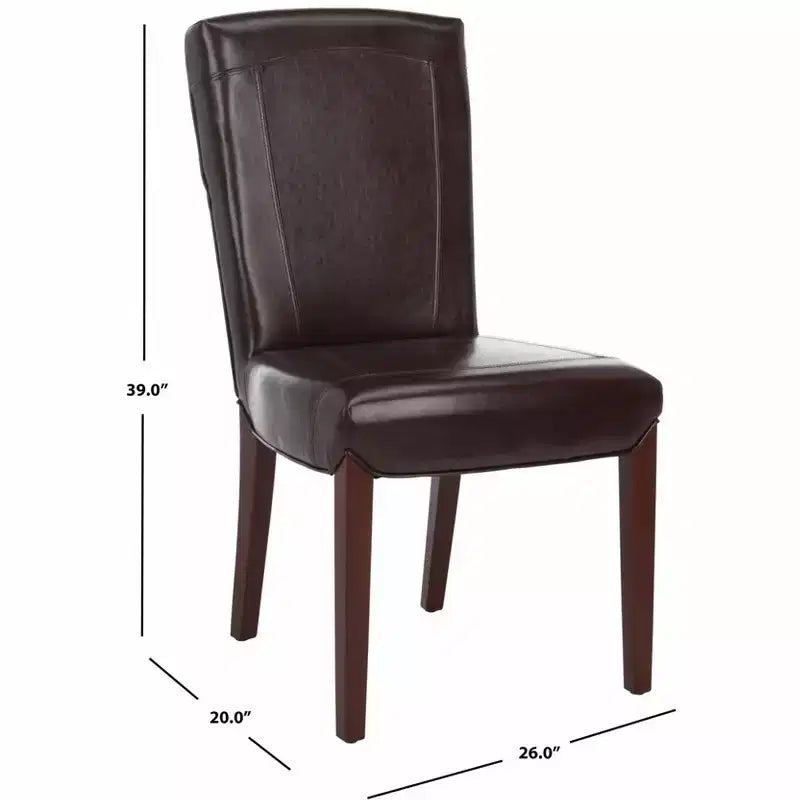 Chaise d'appoint en cuir Ken (lot de 2) - HUD8200 - Safavieh Couture