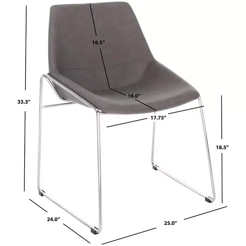 Chaise de salle à manger Alexis Mid-Century (Lot de 2) - DCH3000 - Safavieh