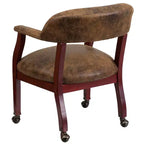 Chaise de conférence Flash Furniture avec clous décoratifs et roulettes