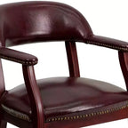 Chaise de conférence Flash Furniture avec clous décoratifs et roulettes