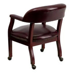 Chaise de conférence Flash Furniture avec clous décoratifs et roulettes