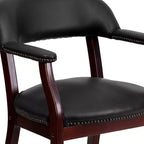 Chaise de conférence Flash Furniture avec clous décoratifs et roulettes