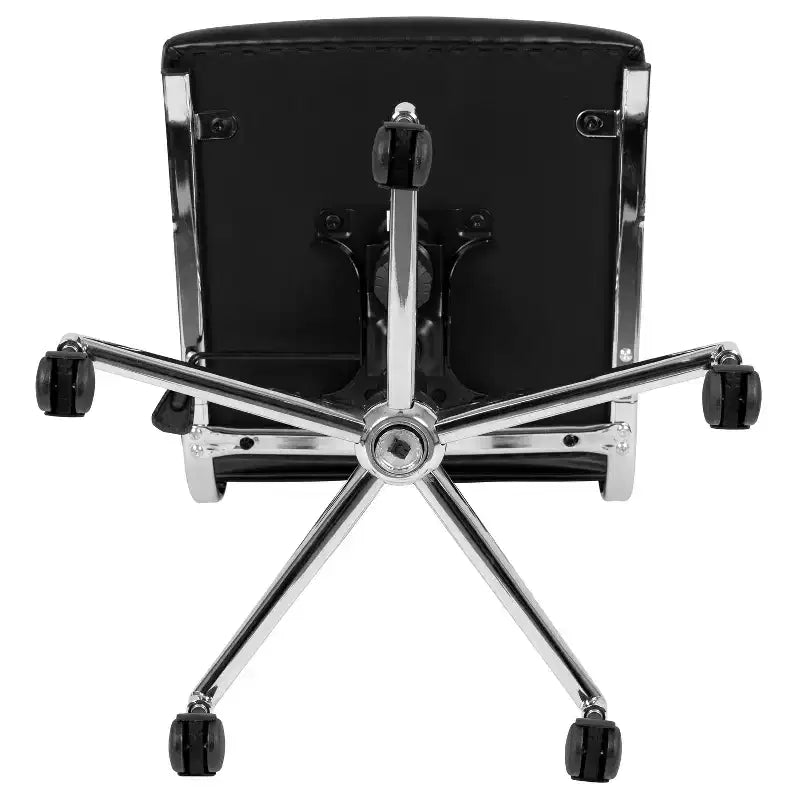 Chaise de bureau pivotante de direction contemporaine en similicuir avec dossier mi-haut sans accoudoirs Flash Furniture