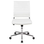 Chaise de bureau pivotante de direction contemporaine en similicuir avec dossier mi-haut sans accoudoirs Flash Furniture