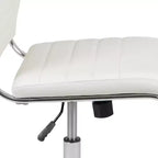 Chaise de bureau pivotante de direction contemporaine en similicuir avec dossier mi-haut sans accoudoirs Flash Furniture