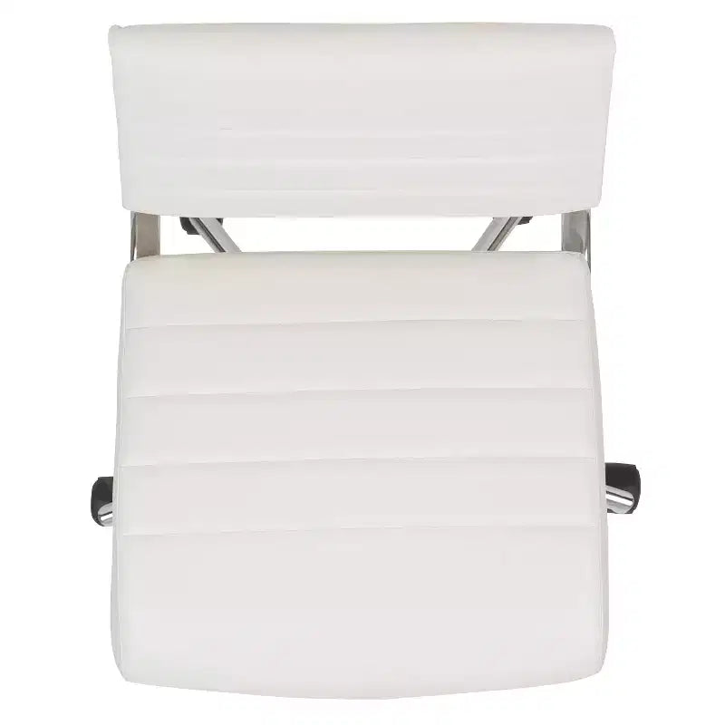 Chaise de bureau pivotante de direction contemporaine en similicuir avec dossier mi-haut sans accoudoirs Flash Furniture