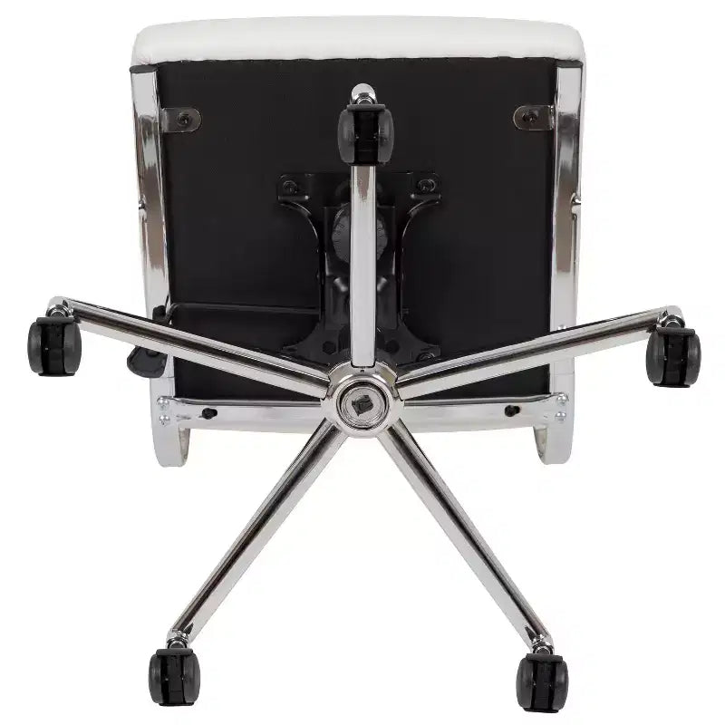 Chaise de bureau pivotante de direction contemporaine en similicuir avec dossier mi-haut sans accoudoirs Flash Furniture