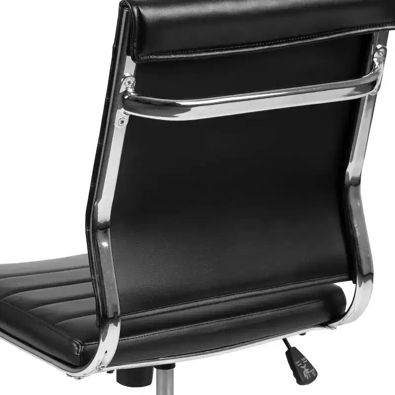 Chaise de bureau pivotante de direction contemporaine en similicuir avec dossier mi-haut sans accoudoirs Flash Furniture
