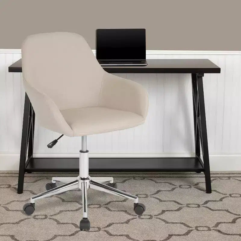 Chaise de bureau mi-hauteur Flash Furniture Cortana pour la maison et le bureau