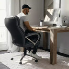 Flash Furniture HERCULES Series Grand & Tall, capacité de 226 kg, fauteuil de bureau ergonomique pivotant en LeatherSoft avec assise extra large