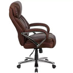 Flash Furniture HERCULES Series Grand & Tall, capacité de 226 kg, fauteuil de bureau ergonomique pivotant en LeatherSoft avec assise extra large