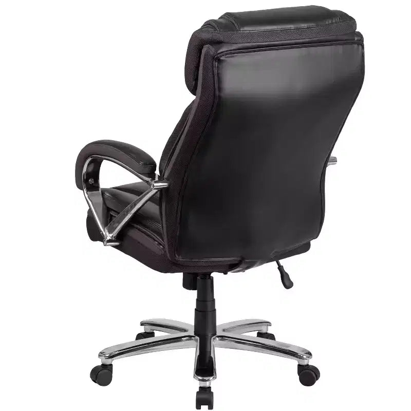 Flash Furniture HERCULES Series Grand & Tall, capacité de 226 kg, fauteuil de bureau ergonomique pivotant en LeatherSoft avec assise extra large