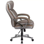 Flash Furniture HERCULES Series Grand & Tall, capacité de 226 kg, fauteuil de bureau ergonomique pivotant en LeatherSoft avec assise extra large