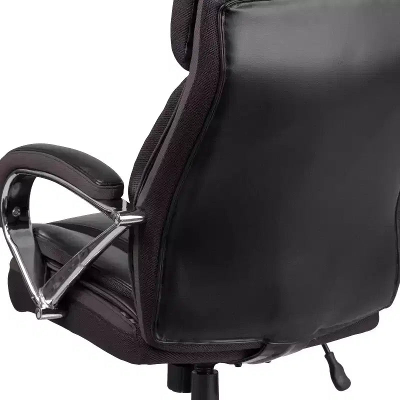 Flash Furniture HERCULES Series Grand & Tall, capacité de 226 kg, fauteuil de bureau ergonomique pivotant en LeatherSoft avec assise extra large
