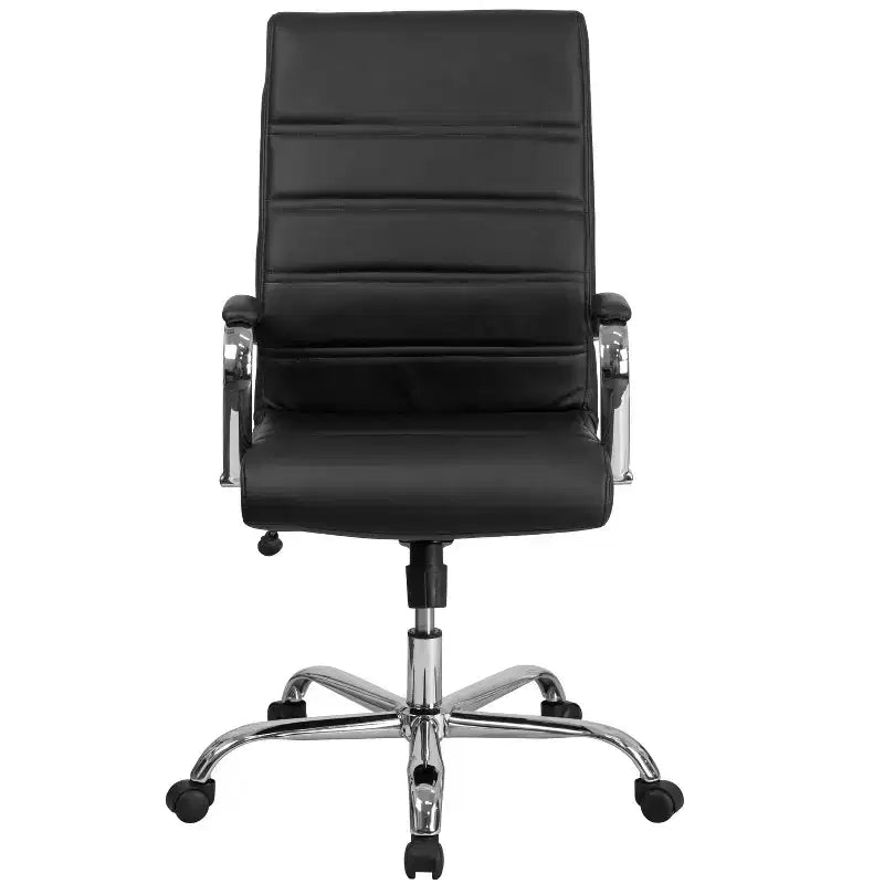 Fauteuil de bureau de direction pivotant Flash Furniture à dossier haut avec structure et accoudoirs en métal
