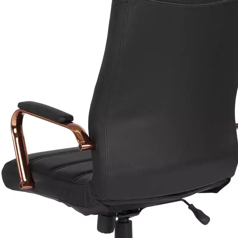 Fauteuil de bureau de direction pivotant Flash Furniture à dossier haut avec structure et accoudoirs en métal