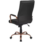 Fauteuil de bureau de direction pivotant Flash Furniture à dossier haut avec structure et accoudoirs en métal