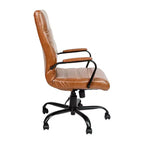 Fauteuil de bureau de direction pivotant Flash Furniture à dossier haut avec structure et accoudoirs en métal