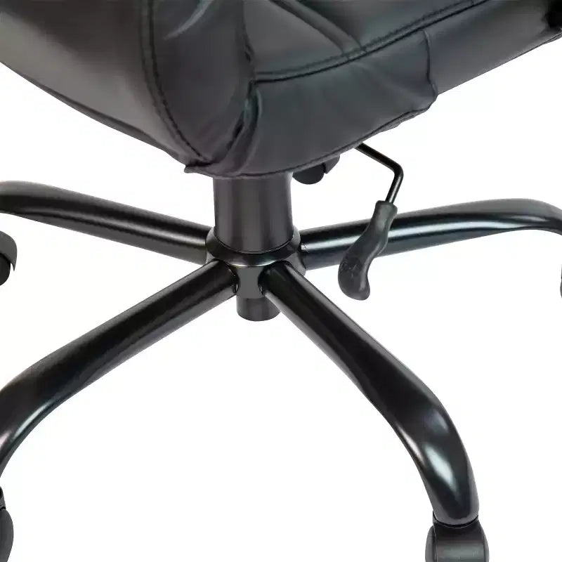 Fauteuil de bureau de direction pivotant Flash Furniture à dossier haut avec structure et accoudoirs en métal