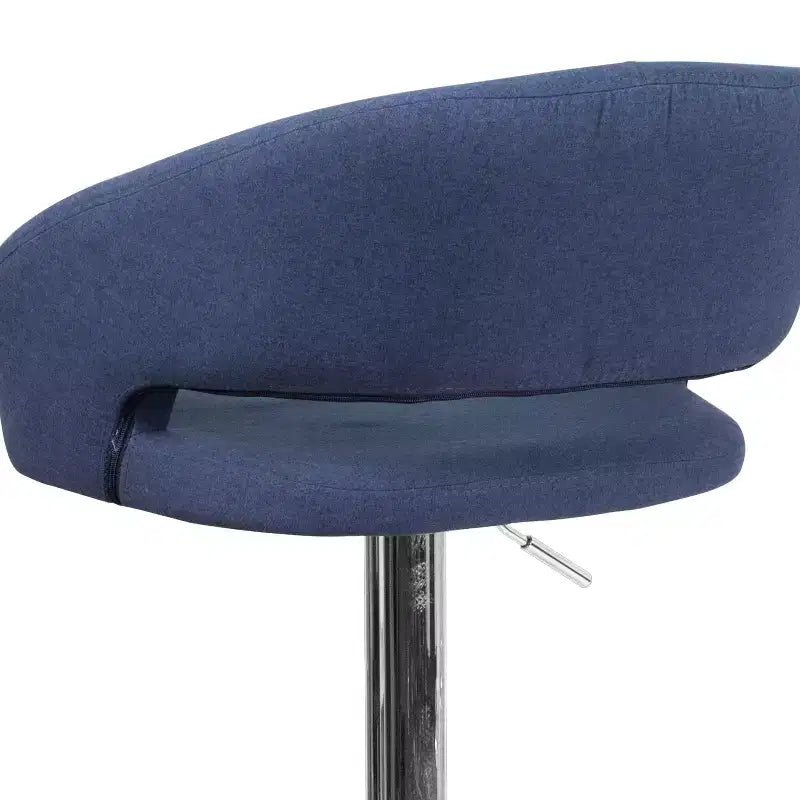 Tabouret de bar contemporain Flash Furniture en vinyle, réglable en hauteur, avec dossier mi-haut arrondi
