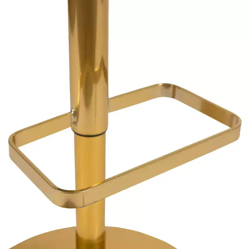Tabouret de bar contemporain Flash Furniture en vinyle, réglable en hauteur, avec dossier mi-haut arrondi