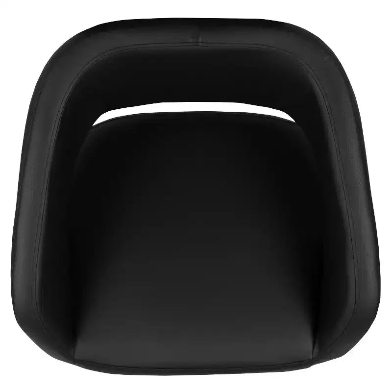 Tabouret de bar contemporain Flash Furniture en vinyle, réglable en hauteur, avec dossier mi-haut arrondi