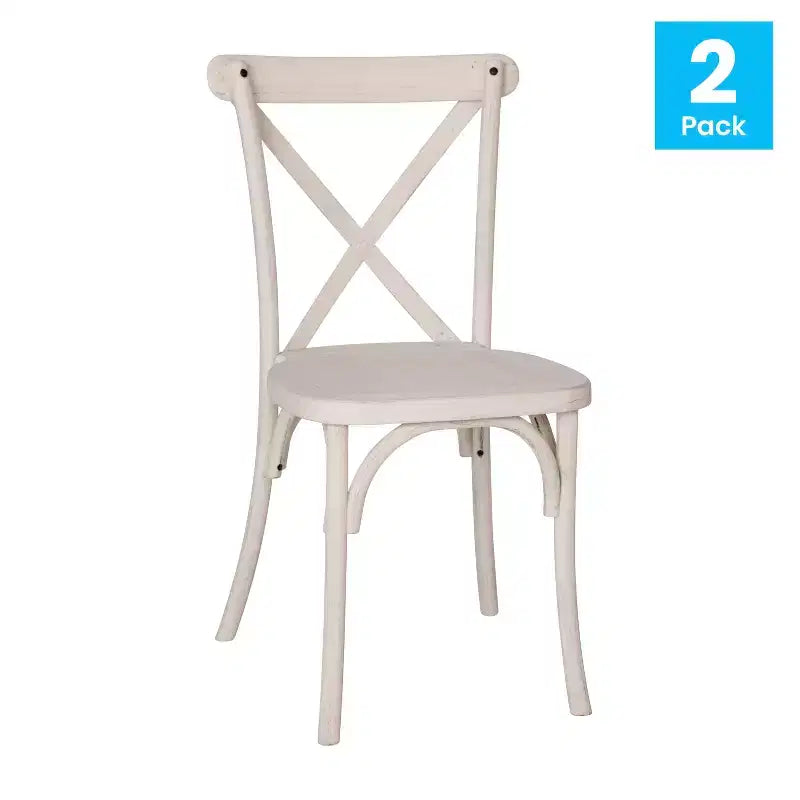 Lot de 2 chaises Advantage X-Back en résine Flash Furniture